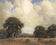 unknow artist California Landscape with Oaks and Fence oil painting reproduction